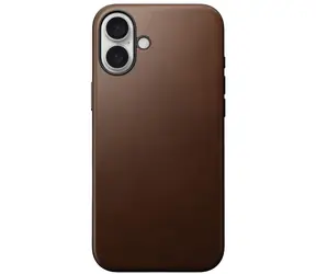 Nomad Modern Leather Case Kožený kryt pro Apple iPhone 16 Plus hnědá