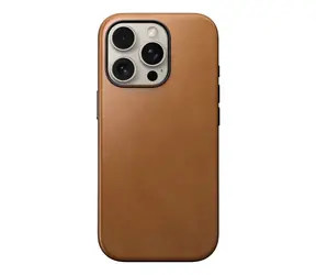 Nomad Modern Leather Case Kožený kryt pro Apple iPhone 16 Pro english tan