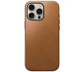 Nomad Modern Leather Case Kožený kryt pro Apple iPhone 16 Pro Max english tan