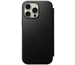 Nomad Modern Leather Folio pouzdro pro Apple iPhone 16 Pro Max černá