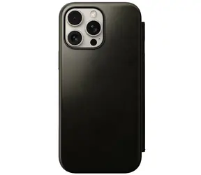 Nomad Modern Leather Folio pouzdro pro Apple iPhone 16 Pro Max green chrome