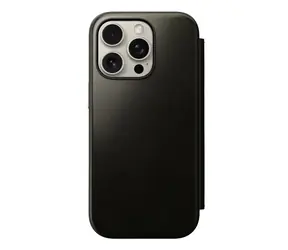 Nomad Modern Leather Folio pouzdro pro Apple iPhone 16 Pro green chrome