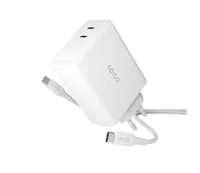 Epico GaN USB-C nabíječka 100W bílá / kabel USB-C 2m
