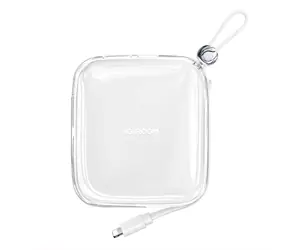 Joyroom JR-L005 bílá / Power Bank / 10000mAh / kabel Lightning / 1x USB-A / 1x USB-C / 3 A