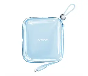 Joyroom JR-L003 Jelly modrá / Power Bank / 10000mAh / kabel Lightning / 1x USB-A / 1x USB-C / 3 A