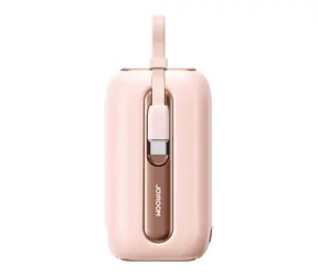 Joyroom JR-L013 Colorful růžová / Power Bank / 10000mAh / 12W / kabel USB-C a Lightning / 1x USB-C / 3 A