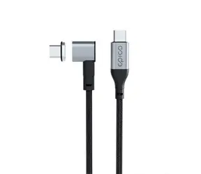 Epico Magnetický pletený nabíjecí kabel USB-C na USB-C 2m šedá