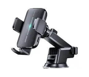 Joyroom JR-ZS245 černá / Držák na telefon na palubní desku auta s indukční nabíječkou Qi / 4.7" až  6.8"