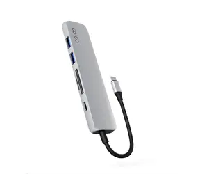 Epico 6in1 Aluminium Hub  8K s USB-C stříbrná