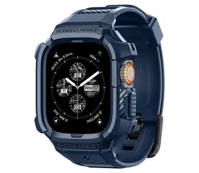 Spigen Rugged Armor Pro ochranný kryt s řemínkem pro Apple Watch Ultra 2/1 49mm modrá