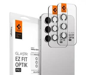Spigen Glass tR EZ Fit Optik Pro ochranné sklo na fotoaparát pro Samsung Galaxy S24+ 2ks šedá