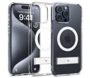 Spigen Caseology Capella MagSafe Kickstand ochranný kryt pro Apple iPhone 15 Pro čirá