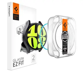 Spigen Glass tR EZ Fit 2 Pack ochranné sklo s aplikačním nástrojem pro Samsung Galaxy Watch 7 (44mm) / 2ks