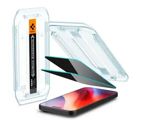 Spigen Glass tR EZ Fit (Privacy) 2 Pack ochranné sklo pro Apple iPhone 16 Pro čirá