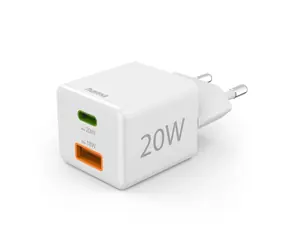 Hama USB nabíječka 20W bílá / USB-C / USB / PD / QC