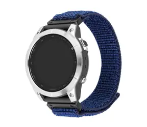 FIXED Nylonový řemínek Nylon Sporty Strap pro Garmin QuickFit 22mm tmavě modrý