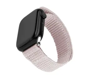 FIXED Nylonový řemínek Nylon Sporty Strap pro Apple Watch 42/44/45mm růžově zlatý
