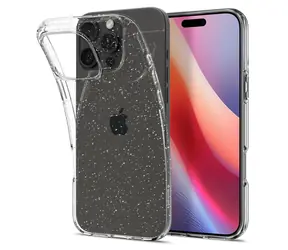Spigen Liquid Crystal Glitter ochranný kryt pro Apple iPhone 16 Pro crystal quartz