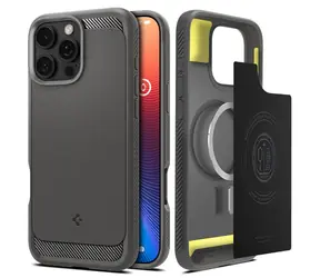 Spigen Rugged Armor MagSafe ochranný kryt pro Apple iPhone 16 Pro Max šedá