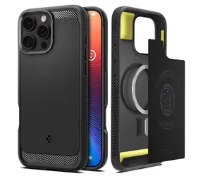 Spigen Rugged Armor MagSafe ochranný kryt pro Apple iPhone 16 Pro černá