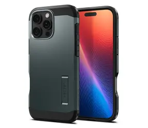 Spigen Tough Armor MagSafe ochranný kryt pro Apple iPhone 16 Pro zelená