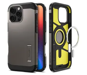 Spigen Tough Armor MagSafe ochranný kryt pro Apple iPhone 16 Pro Max gunmetal