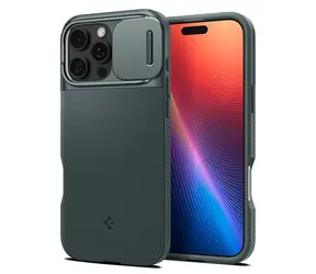 Spigen Optik Armor MagSafe ochranný kryt pro Apple iPhone 16 Pro Max zelená