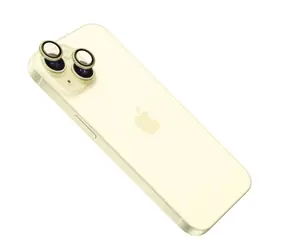 FIXED Ochranná skla čoček fotoaparátů pro Apple iPhone 15/15 Plus žlutá