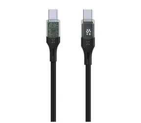 FIXED Kabel s displejem USB-C/USB-C PD 1.2m USB 2.0 100W černý