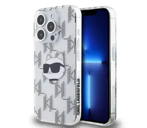 Karl Lagerfeld IML Electroplated Choupette Head Zadní Kryt pro Apple iPhone 15 Pro čirá