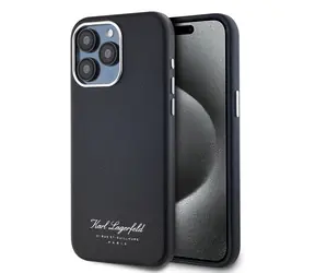 Karl Lagerfeld Grained PU Hotel RSG Zadní Kryt pro Apple iPhone 15 Pro černá