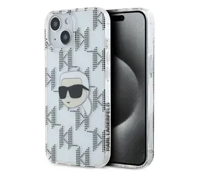 Karl Lagerfeld IML Electroplated Karl Head Zadní Kryt pro Apple iPhone 15 čirá