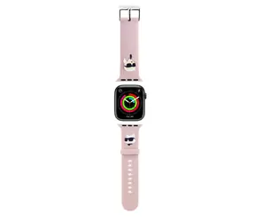 Karl Lagerfeld Karl and Choupette Head NFT Řemínek pro Apple Watch 38/40/41 růžová