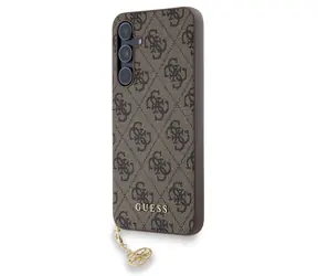 Guess 4G Charm Zadní Kryt pro Samsung Galaxy A55 hnědá