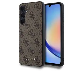 Guess 4G Zadní Kryt pro Samsung Galaxy A35 5G hnědá
