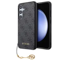 Guess 4G Charm Zadní Kryt pro Samsung Galaxy S24+ šedá