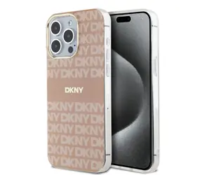 DKNY PC/TPU Repeat Pattern Tonal Stripe Magsafe Zadní Kryt pro Apple iPhone 15 Pro Max růžová