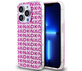 DKNY PC/TPU Repeat Pattern Zadní Kryt pro Apple iPhone 15 Pro Max růžová