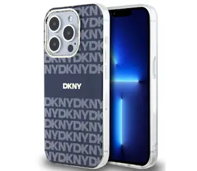 DKNY PC/TPU Repeat Pattern Tonal Stripe Magsafe Zadní Kryt pro Apple iPhone 15 Pro modrá