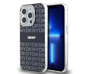 DKNY PC/TPU Repeat Pattern Tonal Stripe Magsafe Zadní Kryt pro Apple iPhone 14 Pro Max černá