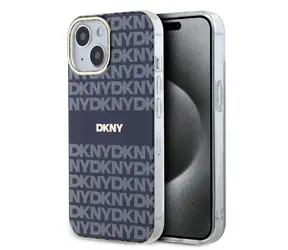 DKNY PC/TPU Repeat Pattern Tonal Stripe Magsafe Zadní Kryt pro Apple iPhone 15 modrá