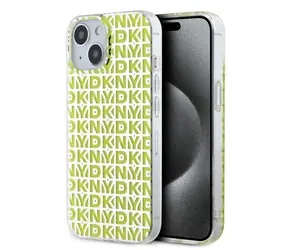 DKNY PC/TPU Repeat Pattern Zadní Kryt pro Apple iPhone 15 žlutá