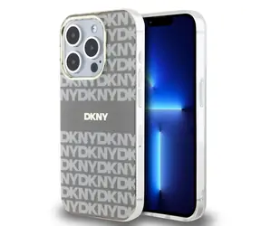 DKNY PC/TPU Repeat Pattern Tonal Stripe Magsafe Zadní Kryt pro Apple iPhone 14 Pro béžová