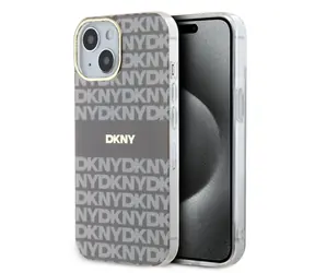 DKNY PC/TPU Repeat Pattern Tonal Stripe Magsafe Zadní Kryt pro Apple iPhone 14 béžová