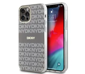 DKNY PC/TPU Repeat Pattern Tonal Stripe Magsafe Zadní Kryt pro Apple iPhone 12/12 Pro béžová