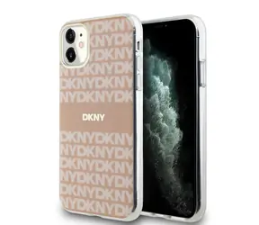 DKNY PC/TPU Repeat Pattern Tonal Stripe Magsafe Zadní Kryt pro Apple iPhone 11 růžová