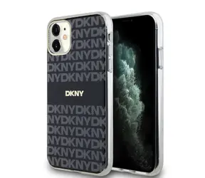 DKNY PC/TPU Repeat Pattern Tonal Stripe Magsafe Zadní Kryt pro Apple iPhone 11 černá