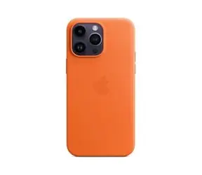 Rozbaleno - Apple kožený kryt s MagSafe pro iPhone 14 Pro Max oranžová / rozbaleno