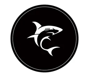 White Shark PHARAOH Ochranná podložka pod židli černo-bílá / kulatá / průměr 120 cm 