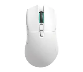 Darmoshark N3 bílá / Herní bezdrátová myš / 26000DPI / 7 tlačítek / USB-C / BT / 2.4G 